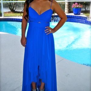 Cache Electric Blue Prom Dress